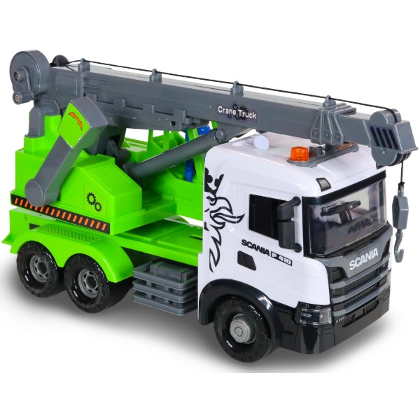 Фото - Наземная спецтехника TechnoDrive Mid Truck – АВТОКРАН SCANIA (свет, звук) (3006KS)